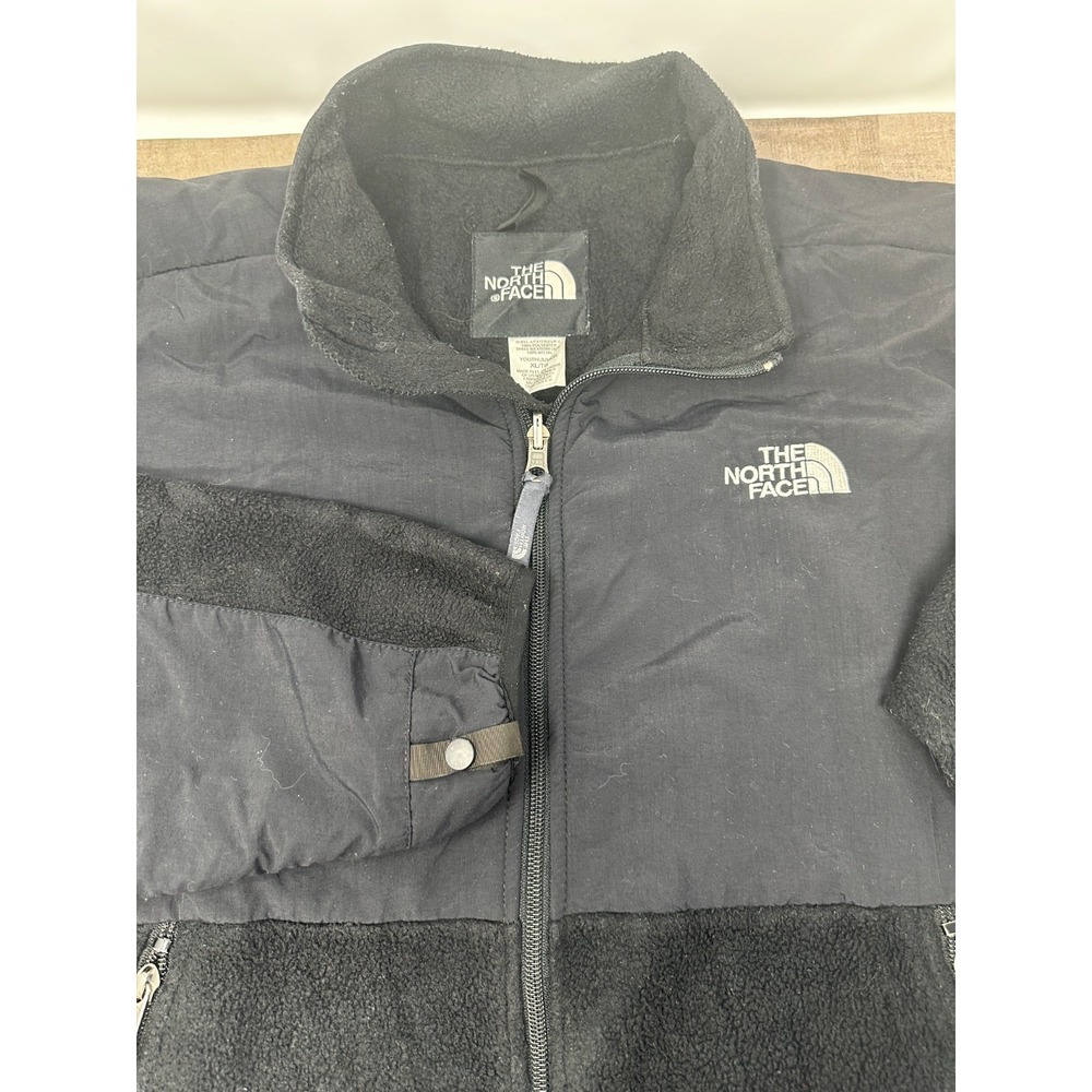 The North Face Jacket Boys Extra Large XL Black Denali Mock Neck Fleece Outdoors - Picture 2 of 12
